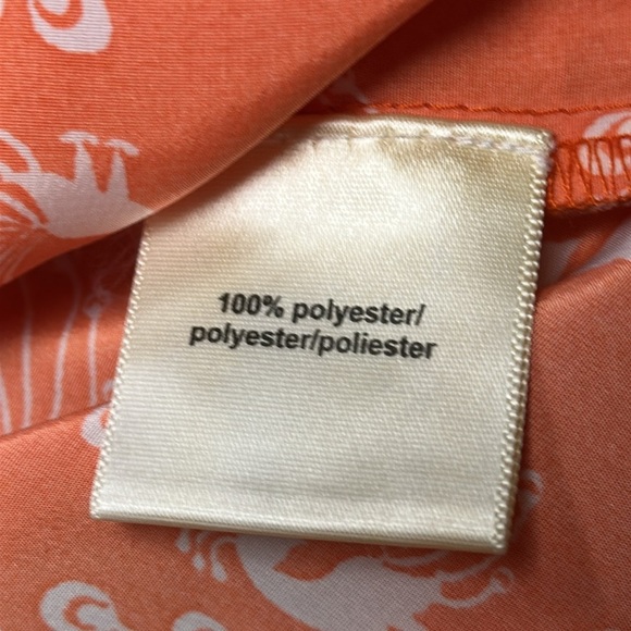 Oat+Fawn Women's Orange & White Sleeveless Super Cute Peacock Top in Size L - Picture 7 of 8